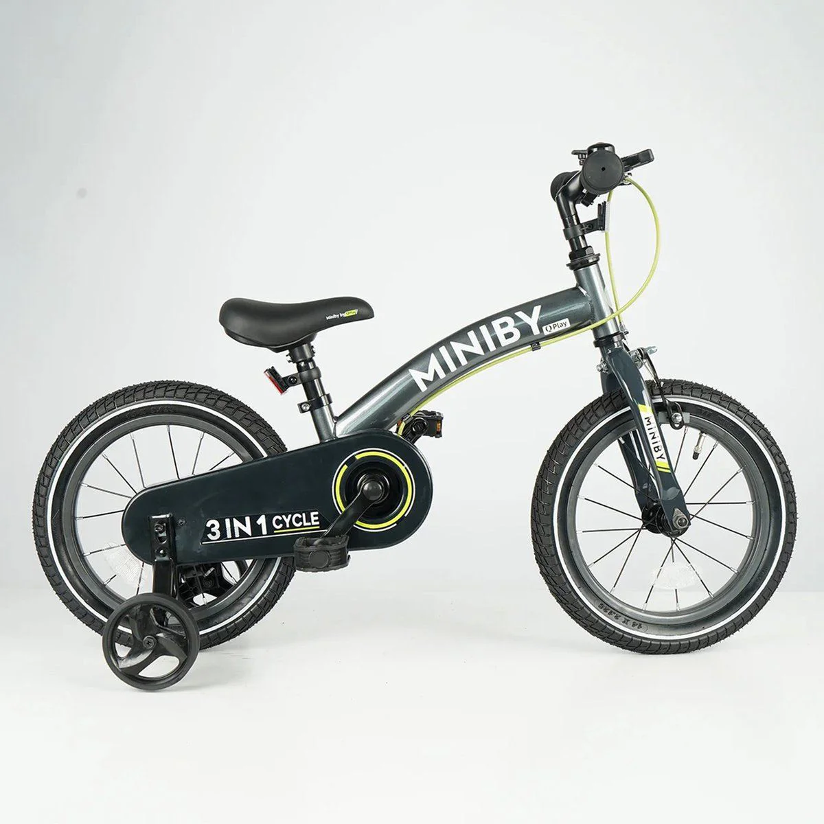 Bicicleta pentru copii 3 in 1 Qplay Miniby Grey 14'