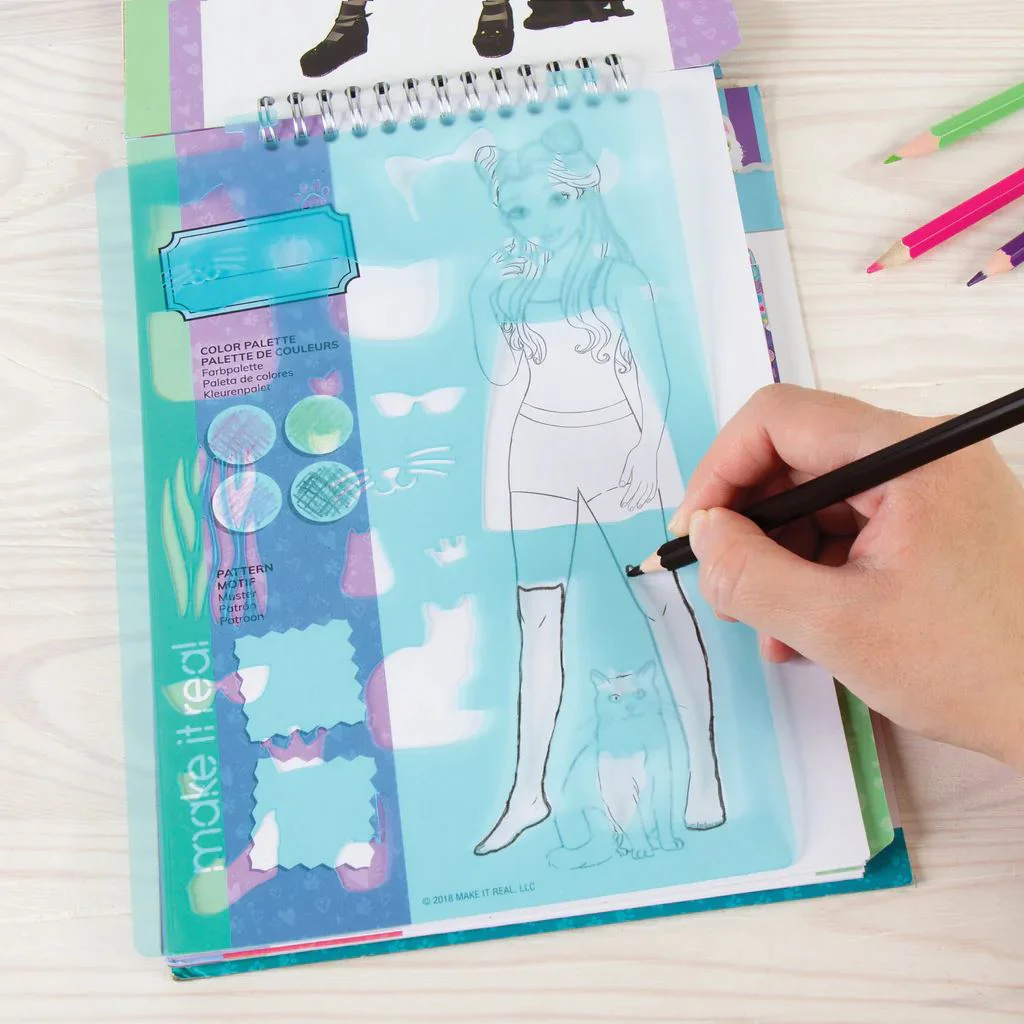 Carnet Make It Real Design Book: Pretty Kitty