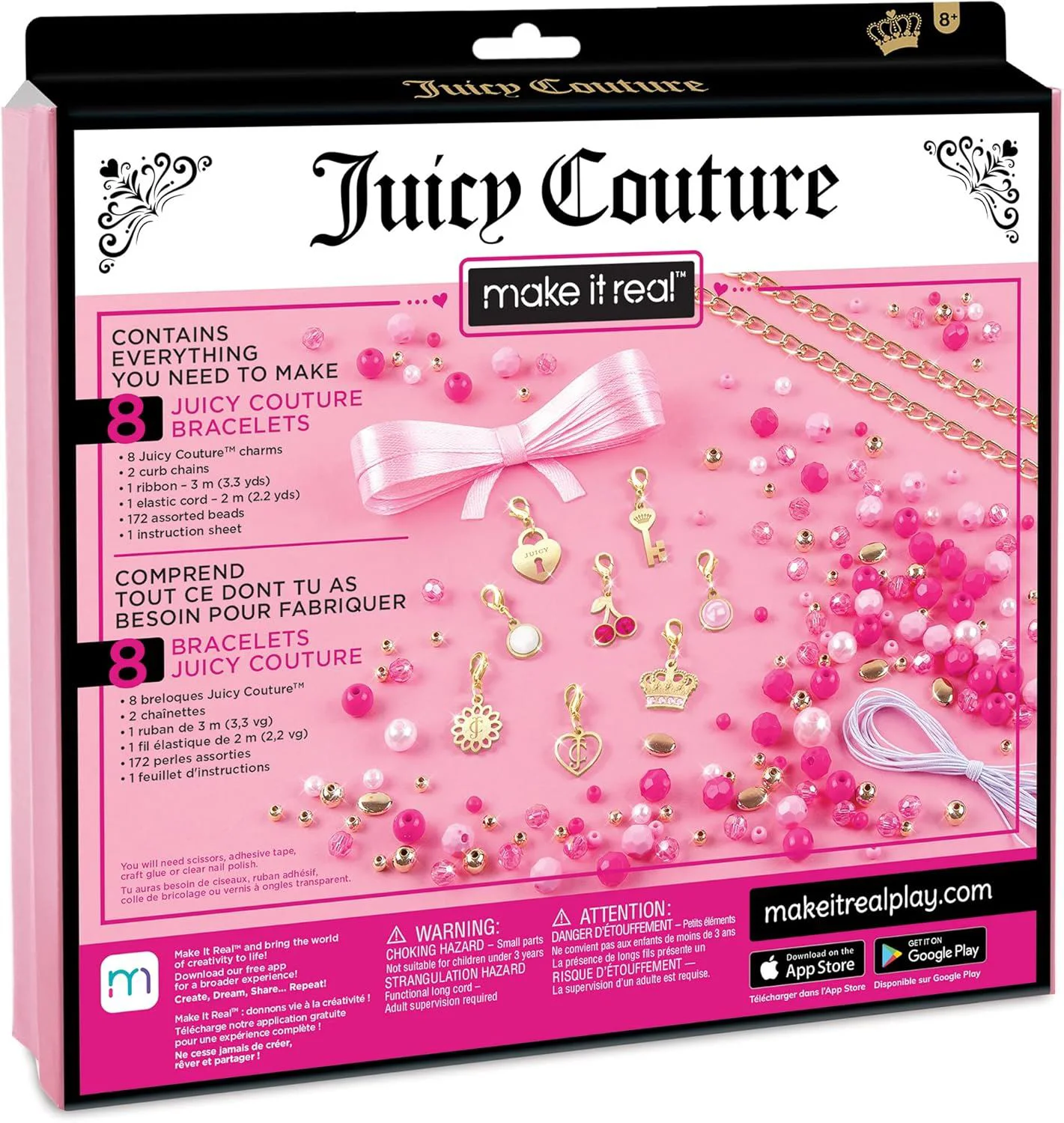 Set de creatie Make It Real Juicy Couture Perfectly Pink Bracelet