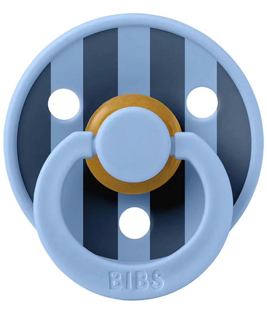 Set 2 suzete rotunde din latex BIBS Studio Colour Pin - Sky Blue Mix (6-18 luni) foto