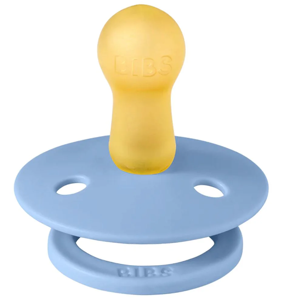 Set 2 suzete rotunde din latex BIBS Studio Colour Pin - Sky Blue Mix (6-18 luni) foto