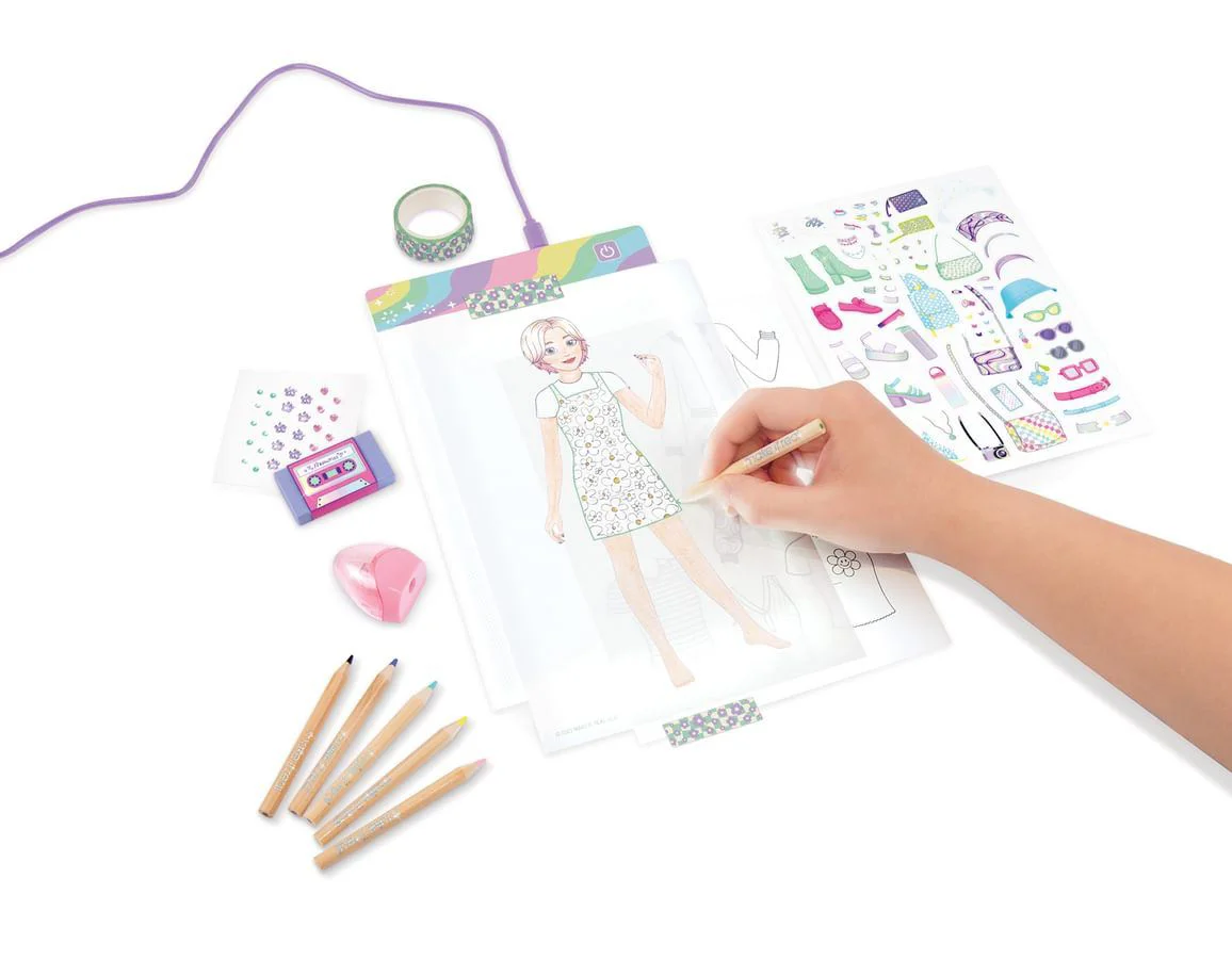 Set de creatie Make It Real Tabla cu lumina LED si sabloane foto