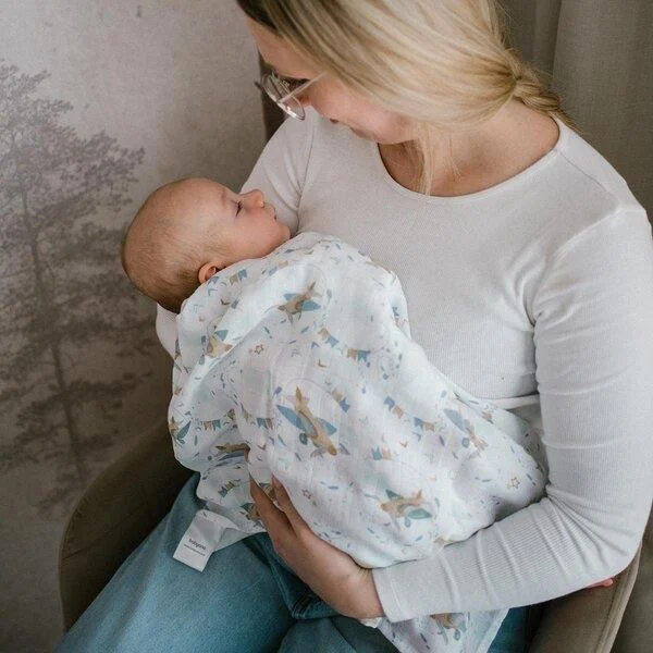 Натуральные пеленки из бамбуковых волокон BabyOno Сине-Серый, 3 шт.