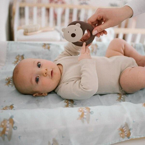 Натуральные пеленки из бамбуковых волокон BabyOno Сине-Серый, 3 шт.