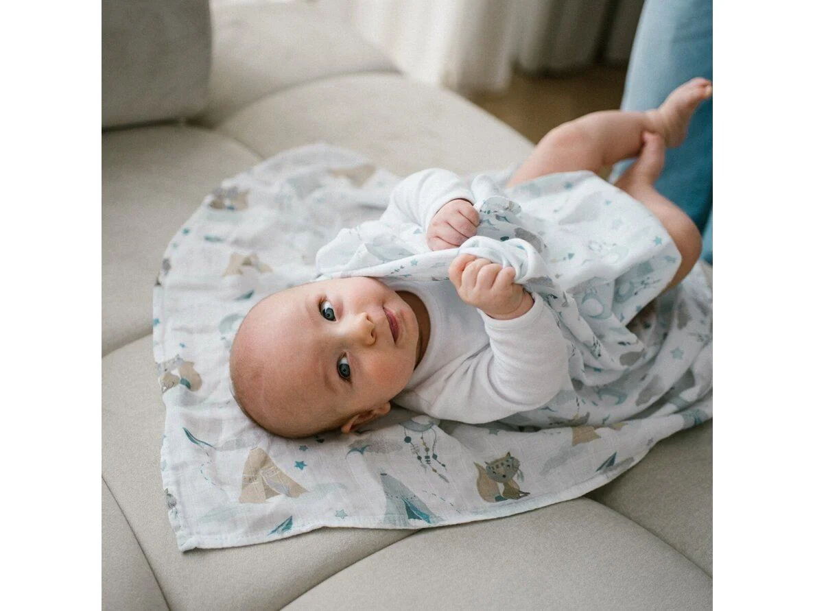 Бамбуковые пеленки Babyono супермягкие Синий, 3 шт.