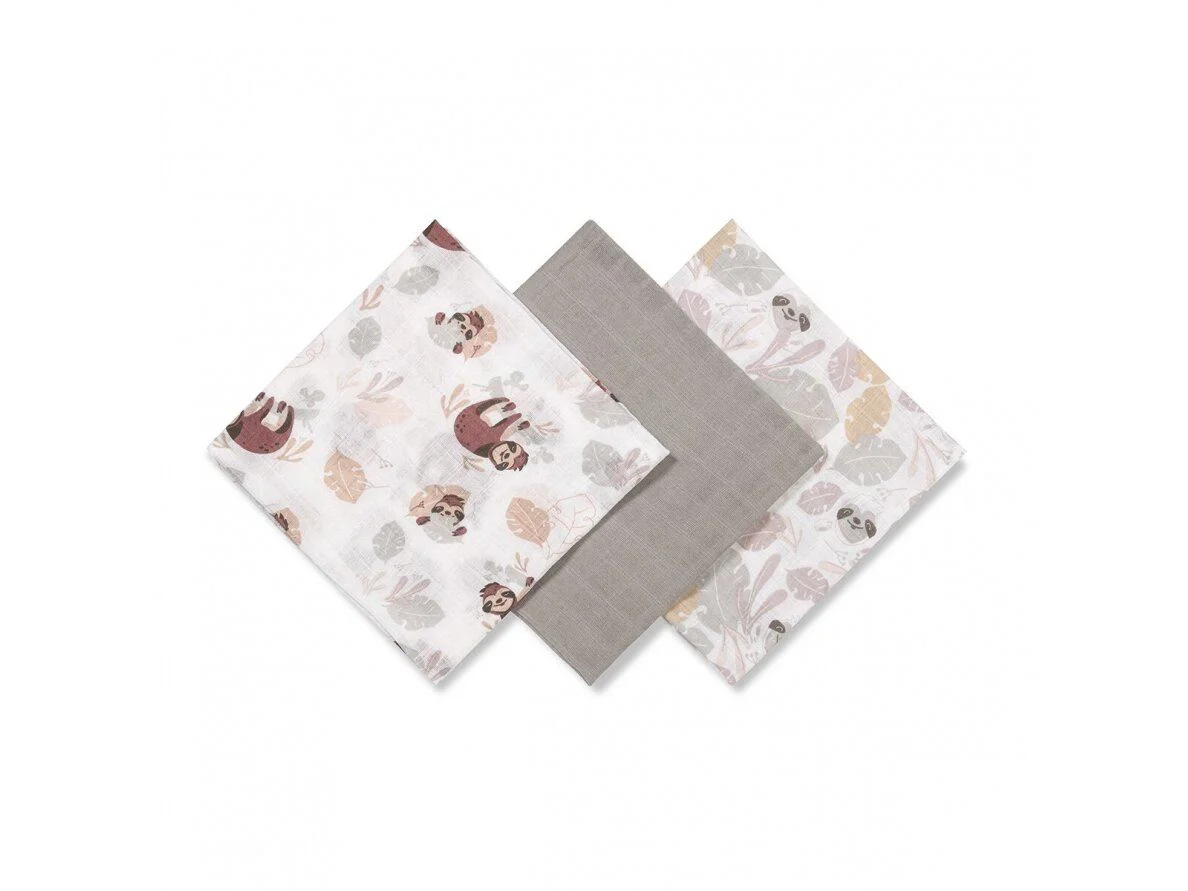 Pelinci de muselina super moale BabyOno Gri, 3 buc.
