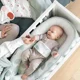 Babynest din bumbac organic Doomoo Cocoon Leaves Aqua Green