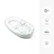 Babynest din bumbac organic Doomoo Cocoon Leaves Aqua Green