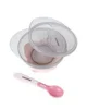 Castron cu ventuza si lingura KikkaBoo Pink, 250 ml foto