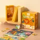 Seria de puzzle-uri Scene cu animale, 3 in 1, nivelul 3 foto