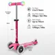 Trotineta Micro Mini Deluxe Magic LED Pink