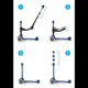 Trotineta Micro Mini 3 in 1 Deluxe Plus LED Blue foto