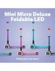 Складной самокат Micro Mini Deluxe Foldable LED Pink