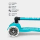 Складной самокат Micro Mini Deluxe Foldable LED Aqua
