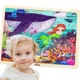 Puzzle din lemn Viga Toys Universul subacvatic, 24 piese foto
