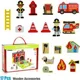 Set de joaca din lemn Tooky Toy Pompierii foto