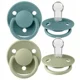 Set 2 suzete rotunde din silicon BIBS De lux Island Sea/Sage (0-36 luni)