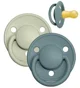 Набор из 2 круглых латексных пустышек BIBS De Lux Island Sea/Sage (0-6 мес.) foto