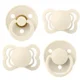 Set 4 suzete BIBS Try-it Collection Ivory (0-6 luni)