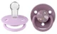 Set 2 suzete rotunde din silicon BIBS LIBERTY De Lux Chamomile Lawn - Mauve Mix (0-36 luni)