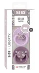 Set 2 suzete rotunde din silicon BIBS LIBERTY De Lux Chamomile Lawn - Mauve Mix (0-36 luni)