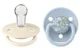 Set 2 suzete rotunde din silicon BIBS LIBERTY De Lux Eloise - Baby Blue Mix (0-36 luni)