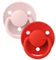 Set 2 suzete rotunde din latex BIBS De lux Blossom/Candy Apple (0-6 luni)