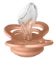 Set 2 suzete anatomice din silicon BIBS Couture Vanilla/Peach (0-6 luni) foto