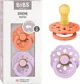 Set 2 suzete rotunde din latex BIBS Boheme Papaya/Violet Sky (6-18 luni) foto