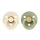 Set 2 suzete simetrice din latex BIBS Colour Ivory/Sage (0-6 luni) foto