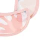 Baveta cu 2 fete si buzunar BabyJem Pink Puzzle, 24x35 cm foto