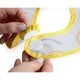 Baveta cu 2 fete si buzunar BabyJem Yellow Smiley Face, 24x35 cm foto