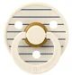 Набор из 2-х круглых латексных пустышек BIBS Studio Colour Pin - Ivory Steel Blue Mix (6-18 мес.) foto