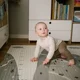 Развивающий двусторонний термо коврик BabyOno, 150x200 см. foto