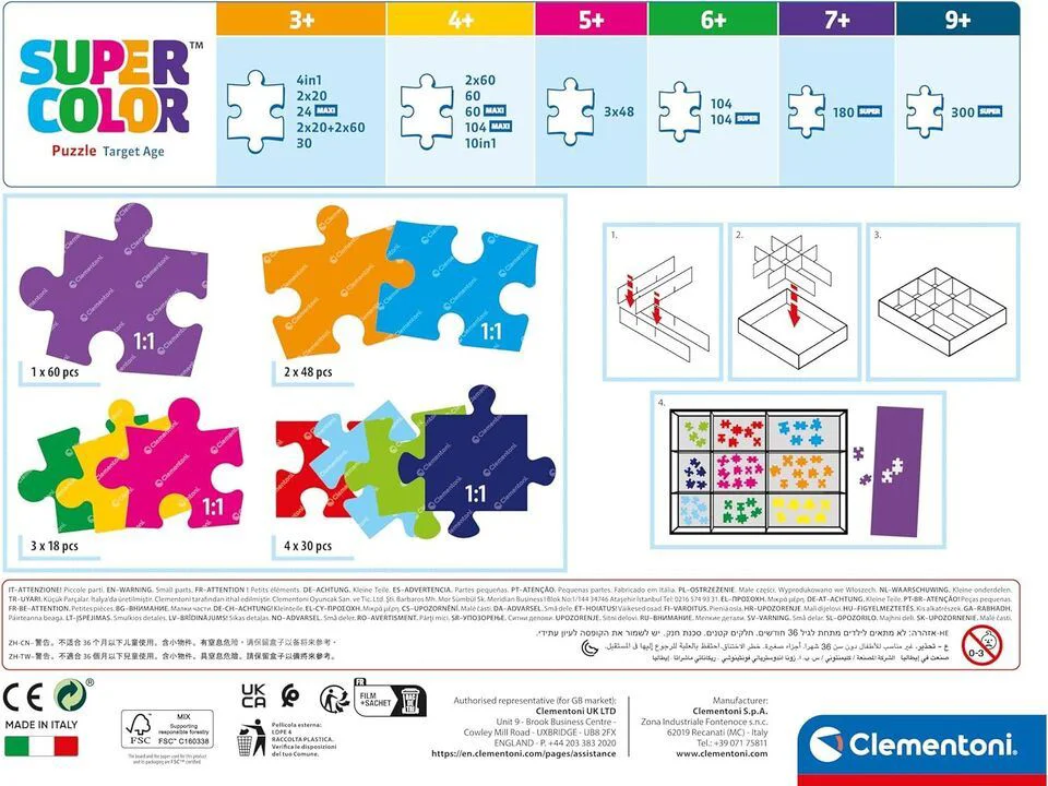 Puzzle 10 in 1 Clementoni Animalele prietenoase