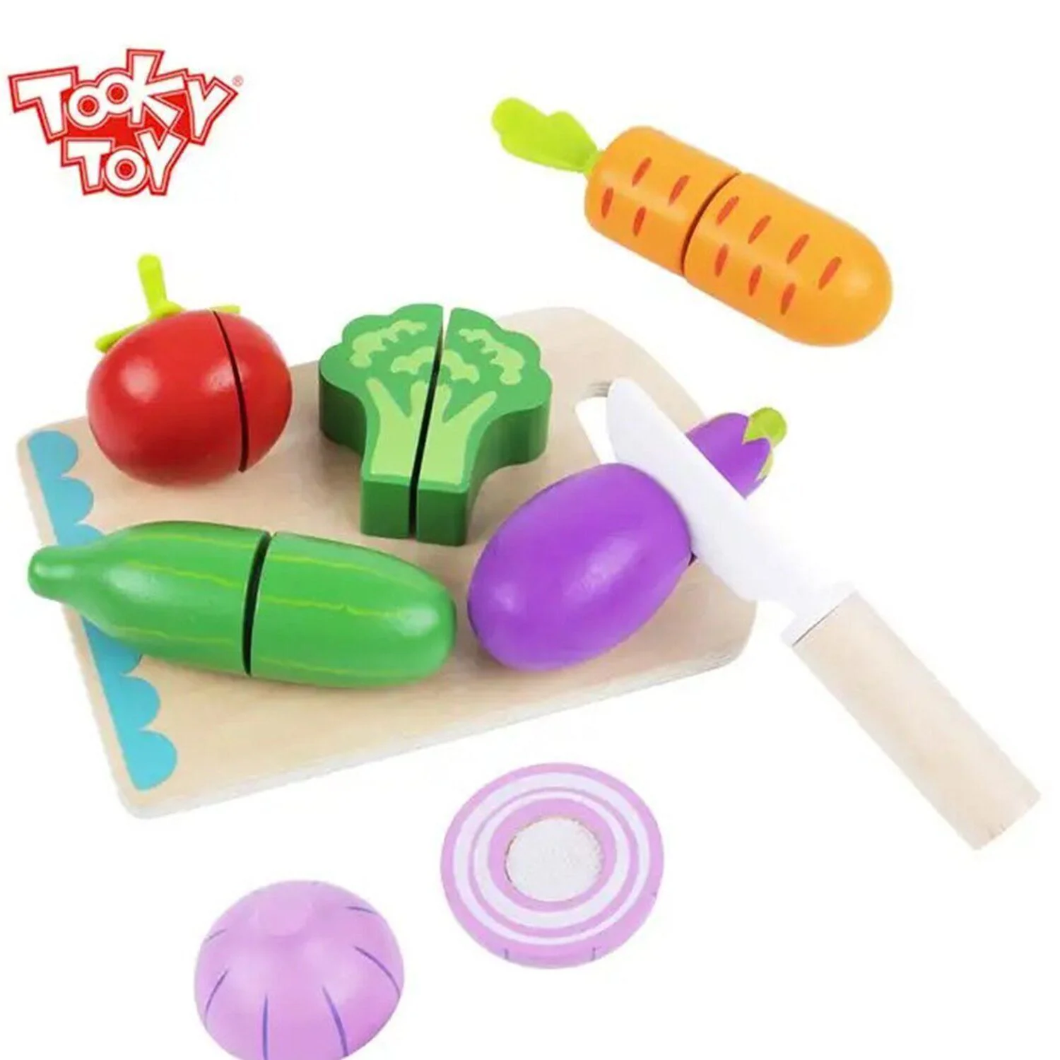 Joc din lemn Tooky Toy Legume foto