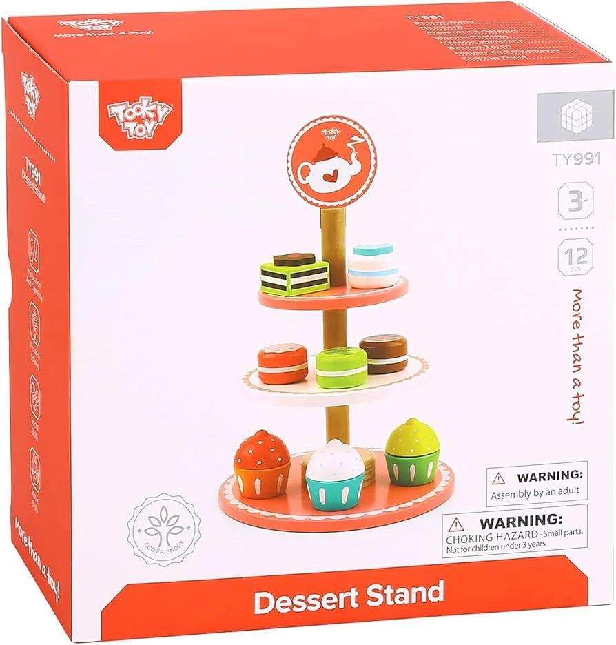 Set de joaca din lemn Tooky Toy Suport pentru desert