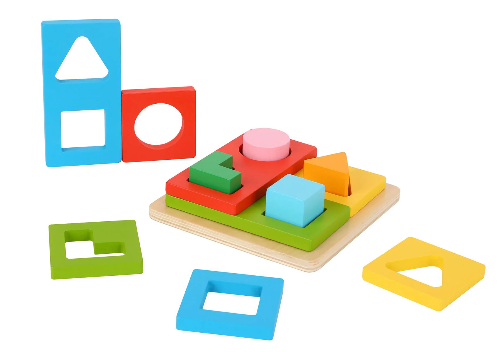 Sorter din lemn Tooky Toy Forme geometrice