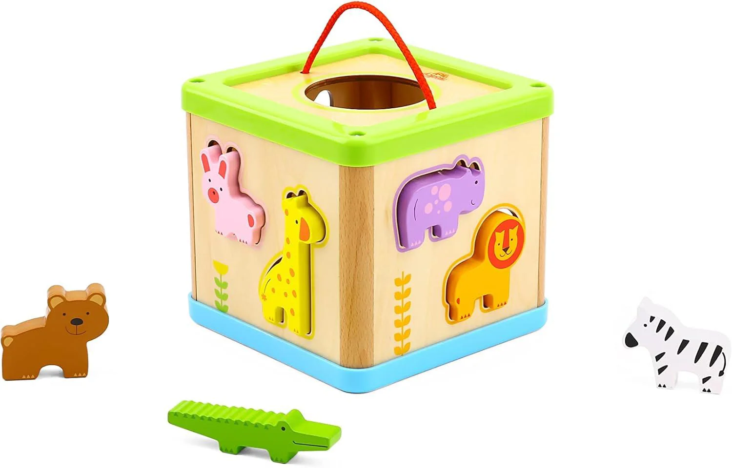 Sorter din lemn Tooky Toy Animalute foto