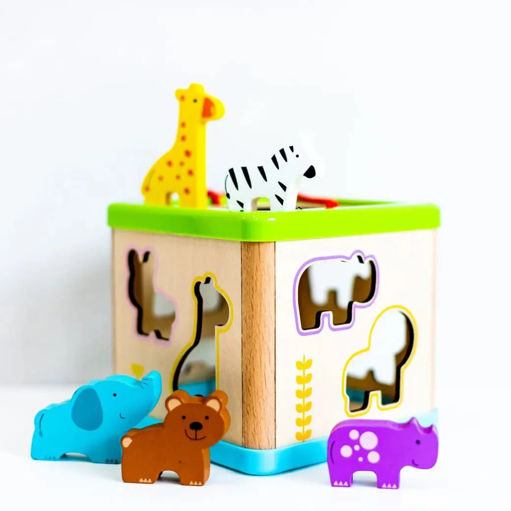 Sorter din lemn Tooky Toy Animalute foto