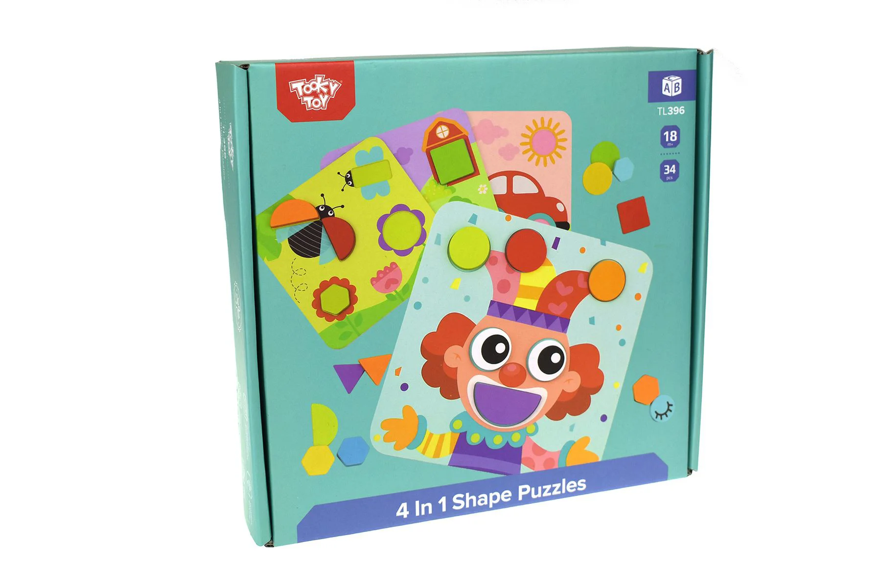Puzzle din lemn 4 in 1 Tooky Toy foto