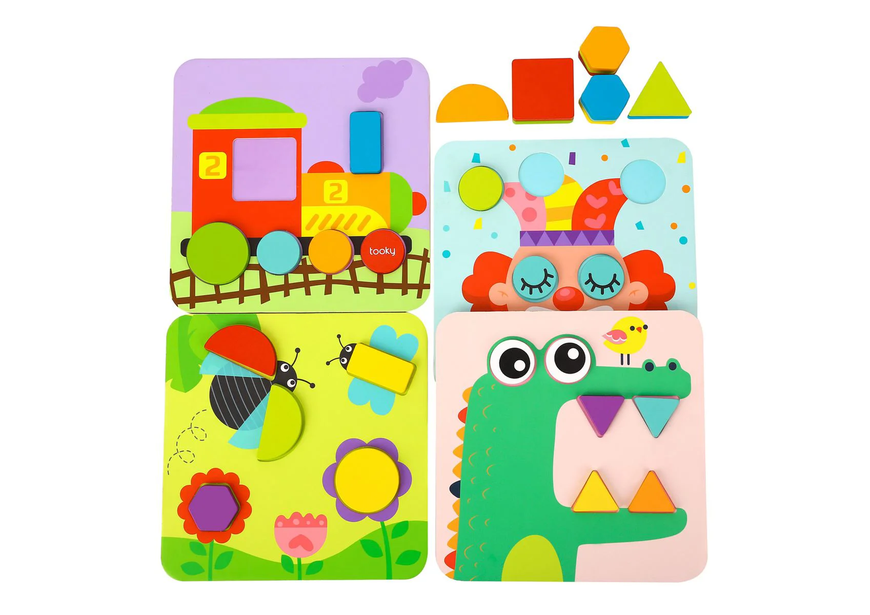 Puzzle din lemn 4 in 1 Tooky Toy foto