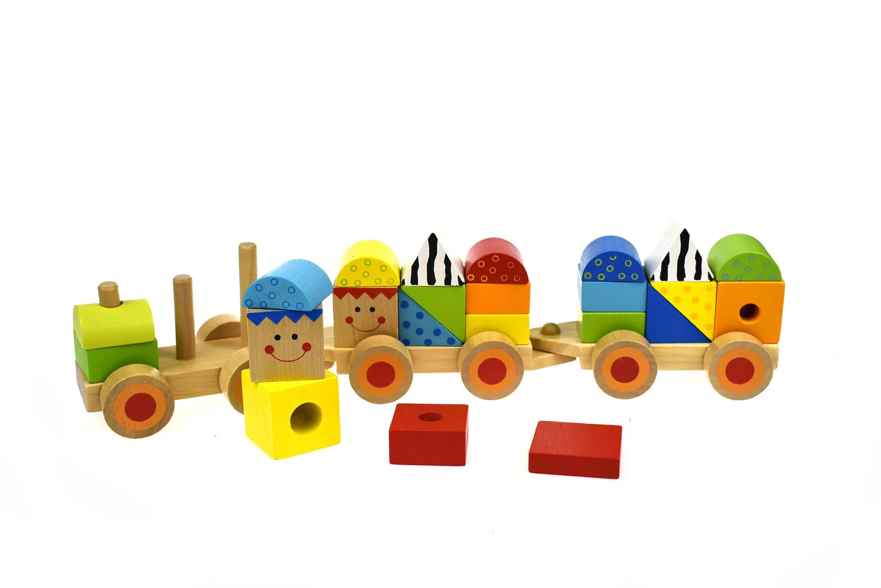Trenulet din lemn Tooky Toy foto