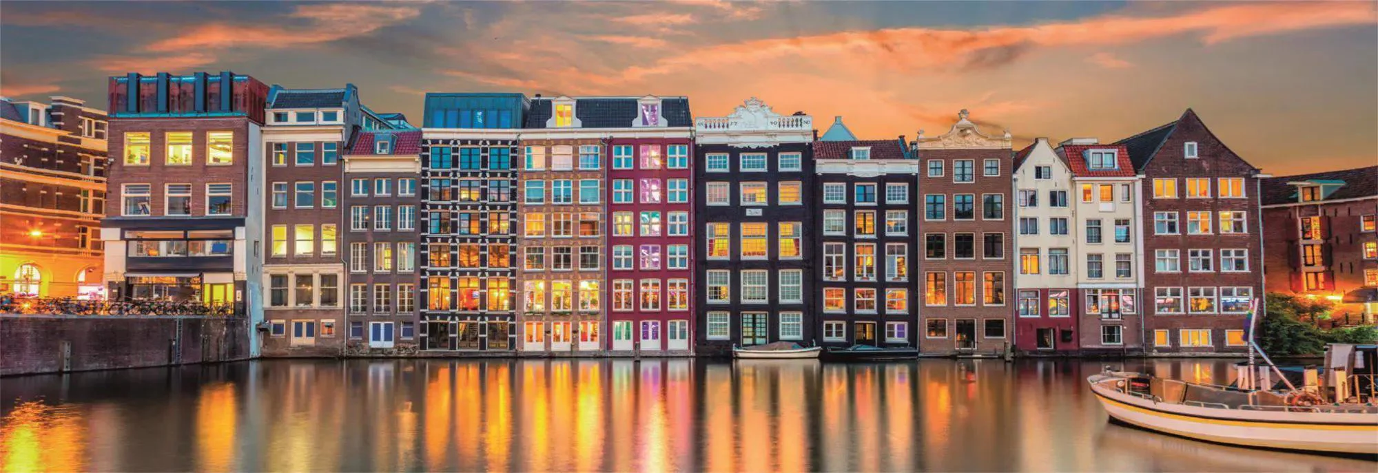 Puzzle Clementoni Panorama Bright Amsterdam, 1000 el.