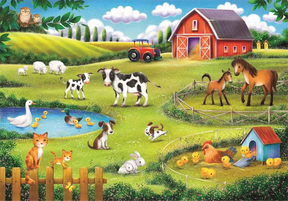 Puzzle Clementoni Ferma de animale, 30 el. foto