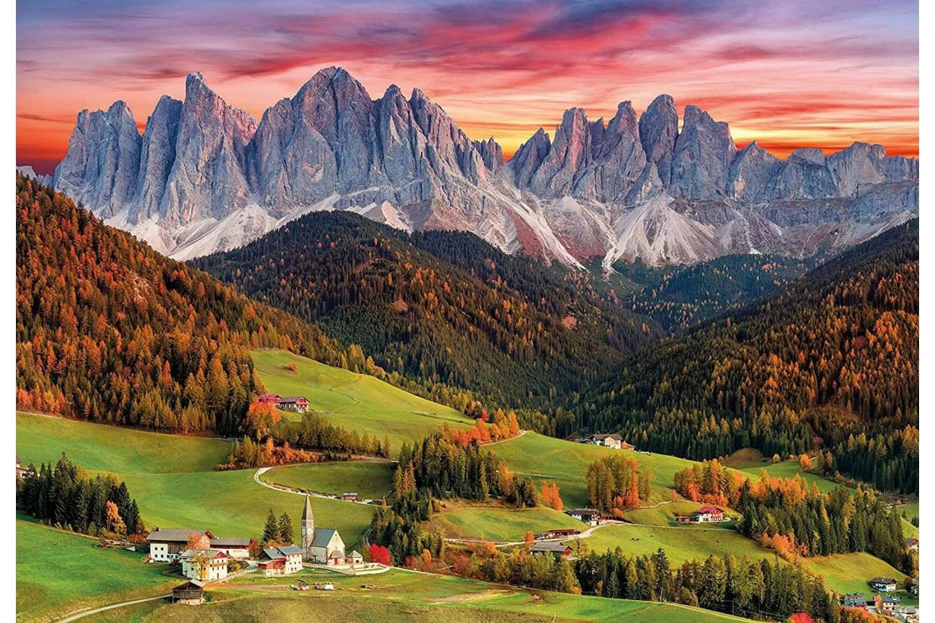Puzzle Clementoni Val di Funes, 2000 el. foto