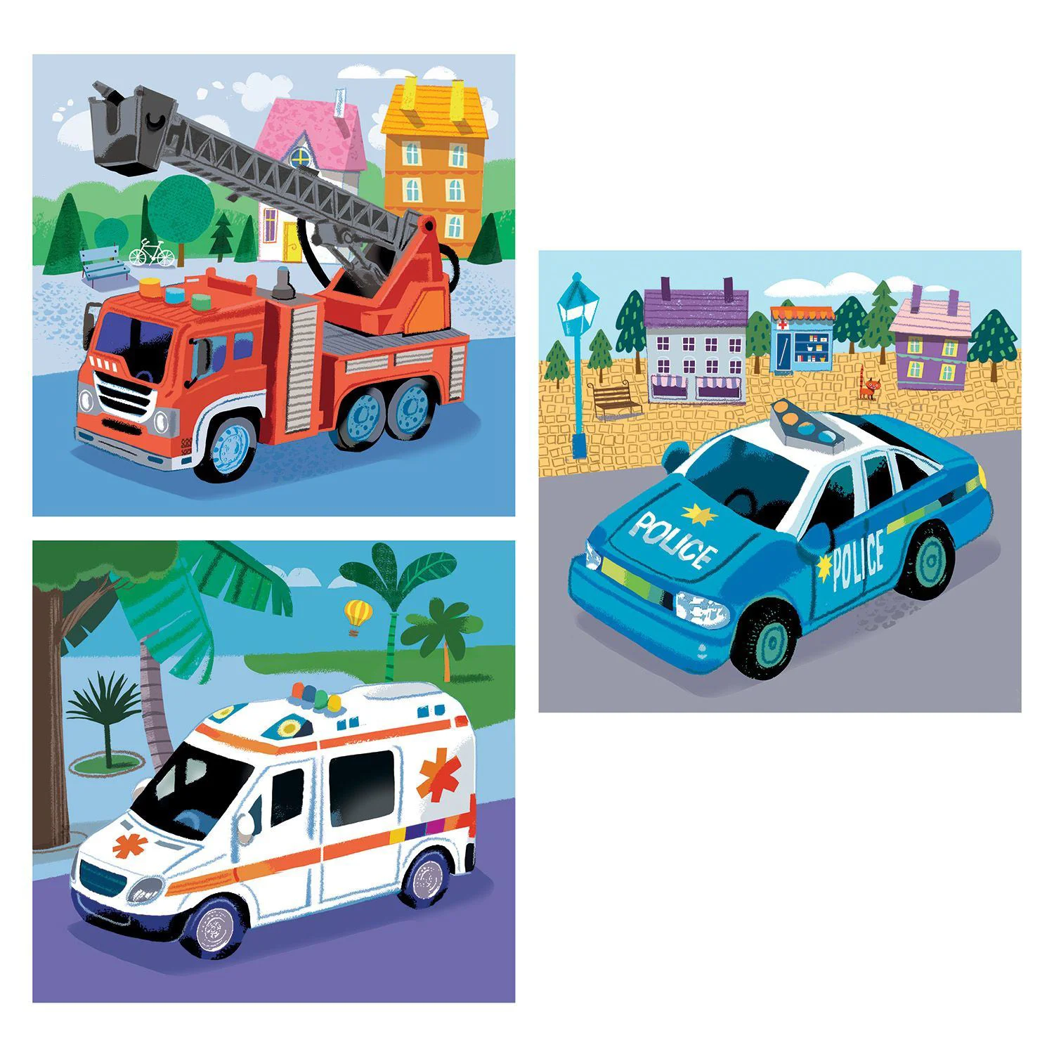 Puzzle Clementoni Vehicul de salvare, 3x48 el.