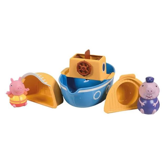 Set de joaca pentru baie Tomy Peppa Pig Barca bunicului