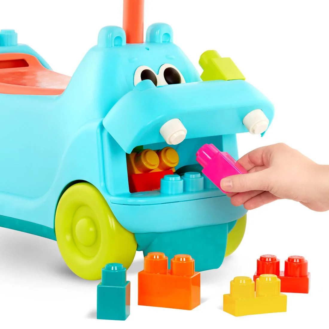 Tolocar muzical Battat cu constructor, Hippo foto