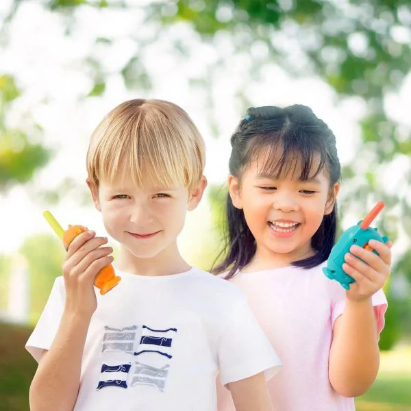 Set de joaca Battat Walkie-Talkie Hipopotamul si maimuta